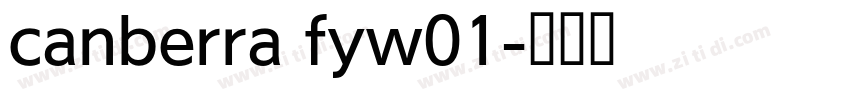 canberra fyw01字体转换